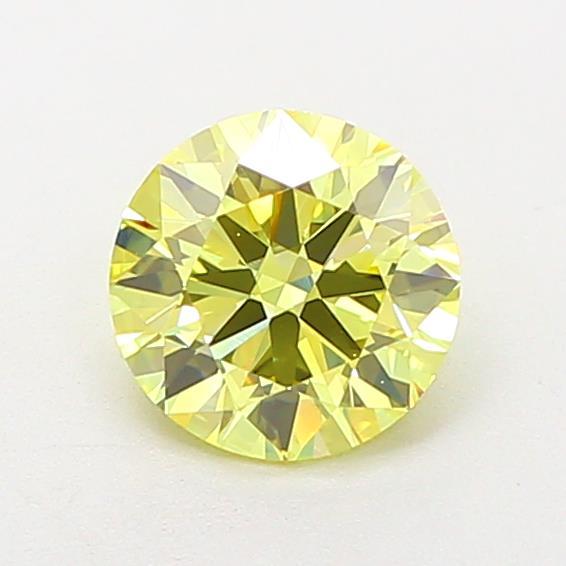 1.06 Ct. Fancy Vivid  Yellow Round Lab Grown Diamond