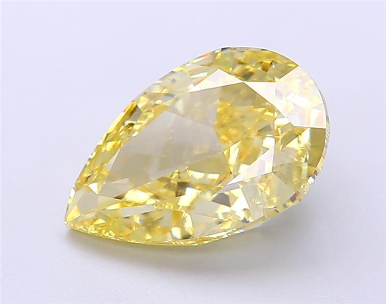 3.35 Ct. Fancy Intense Yellow Pear Lab Grown Diamond