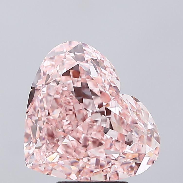 6.01 Ct. Fancy Vivid  Pink Heart Lab Grown Diamond