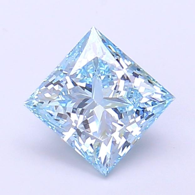 1.38 Ct. Fancy Vivid Blue Princess Lab Grown Diamond