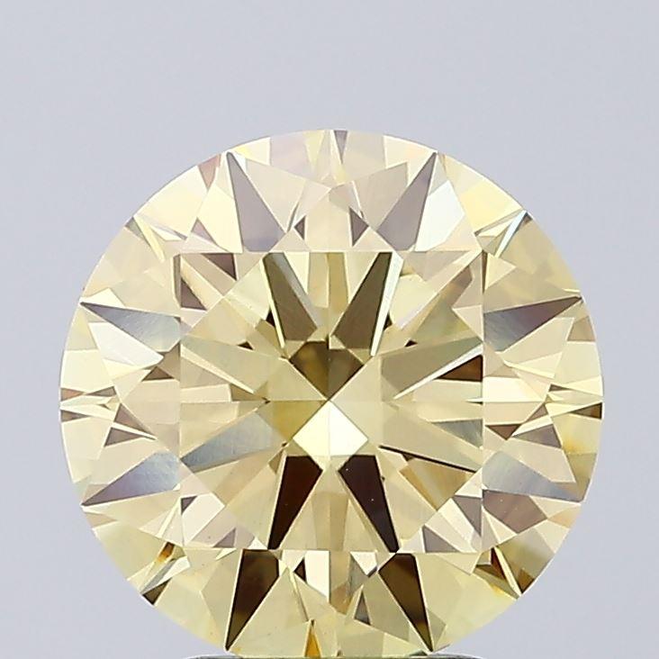 3.01 Ct. Fancy Light Yellow Round Lab Grown Diamond