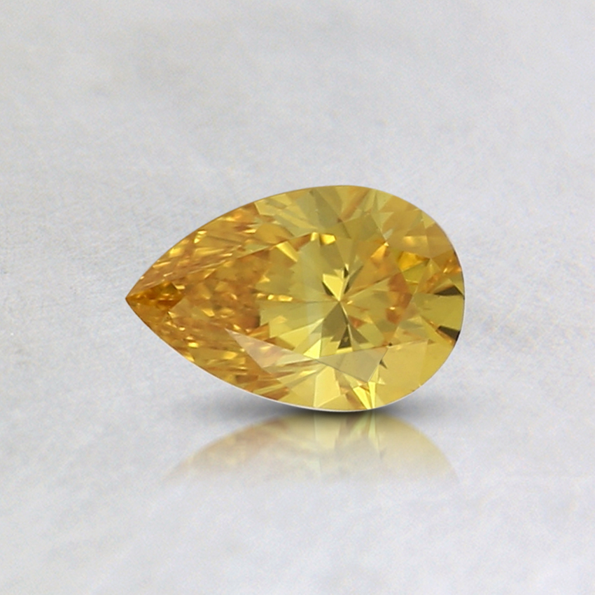 0.33 Ct. Fancy Vivid Orange-Yellow Pear Lab Grown Diamond