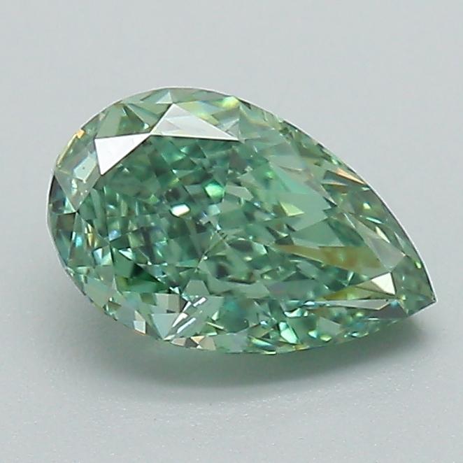 1.02 Ct. Fancy Vivid Green Pear Lab Grown Diamond