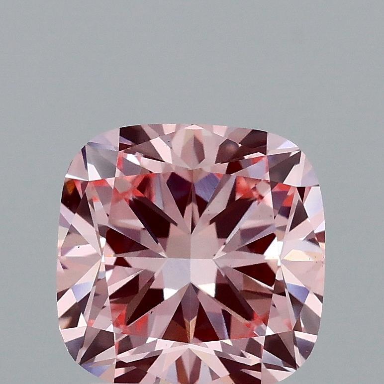 2.05 Ct. Fancy Intense Pink Cushion Lab Grown Diamond
