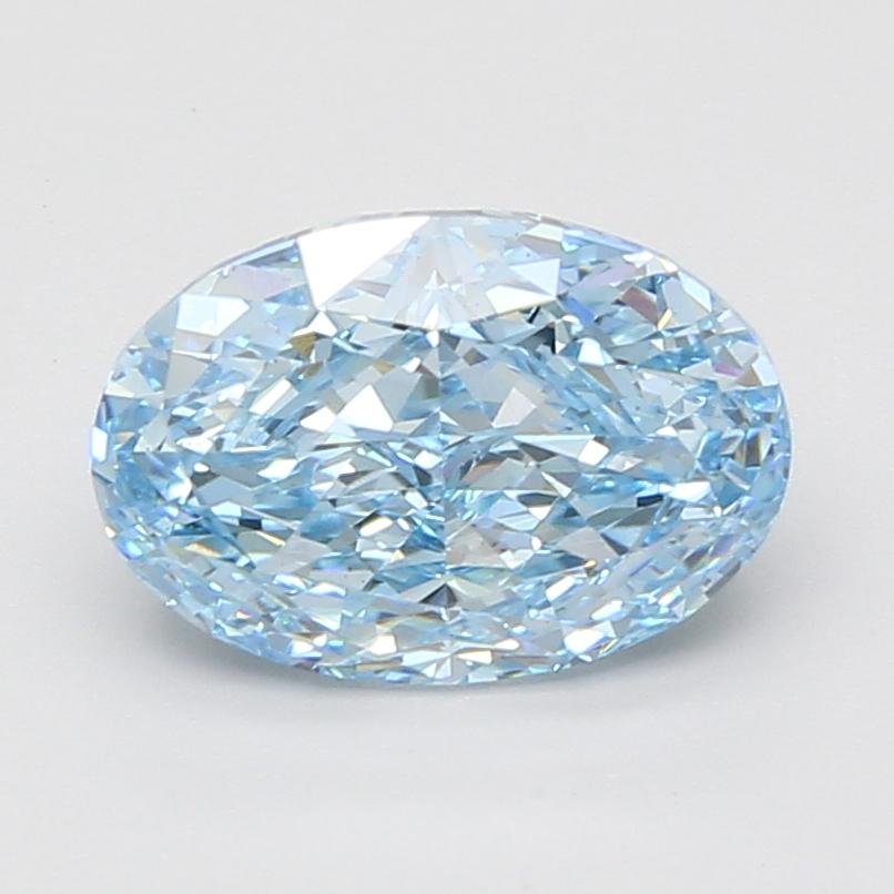 3.09 Ct. Fancy Vivid Blue Oval Lab Grown Diamond