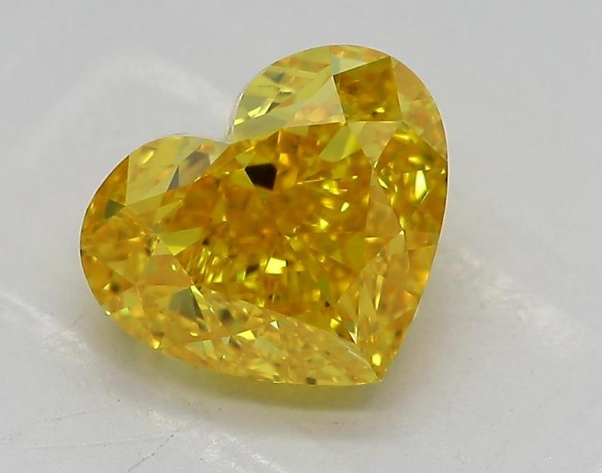 2.03 Ct. Fancy Vivid Yellow Heart Lab Grown Diamond