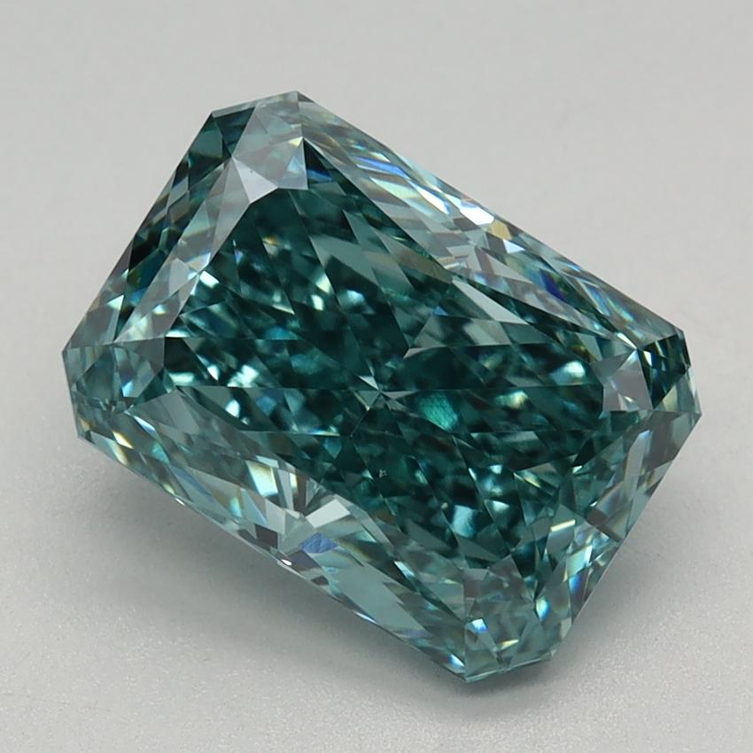 2.32 Ct. Fancy Vivid Green Radiant Lab Grown Diamond