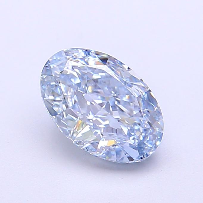 1.28 Ct. Fancy Vivid Blue Oval Lab Grown Diamond