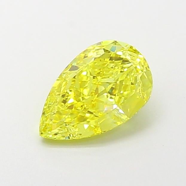 1.21 Ct. Fancy Vivid  Yellow Pear Lab Grown Diamond