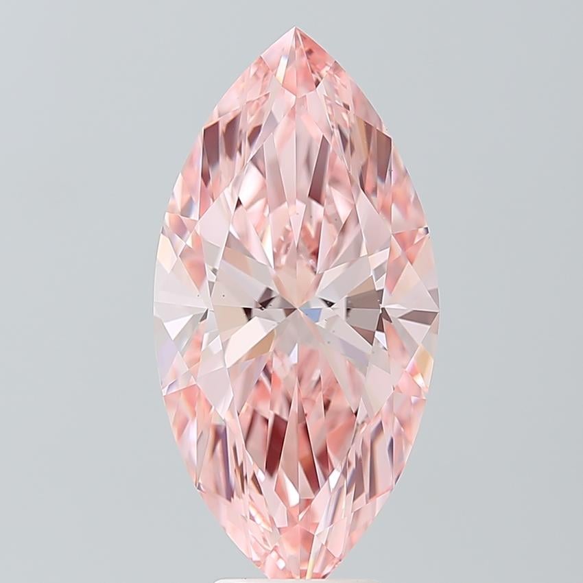 6.02 Ct. Fancy Vivid Pink Marquise Lab Grown Diamond