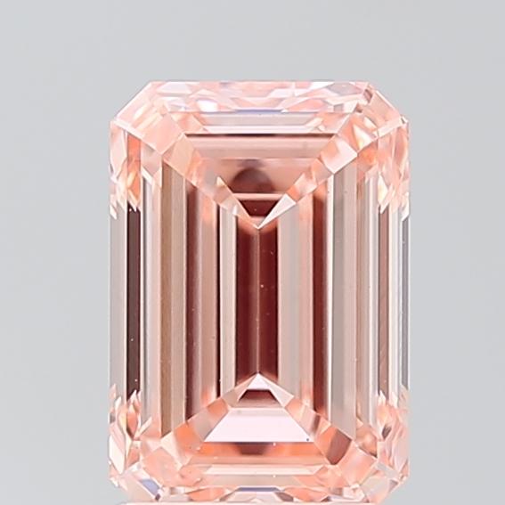 2.00 Ct. Fancy Intense Pink Orange Emerald Lab Grown Diamond