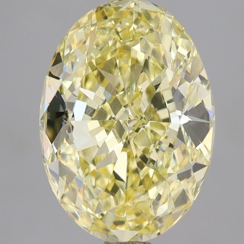 4.09 Ct. Fancy Intense Yellow Oval Lab Grown Diamond