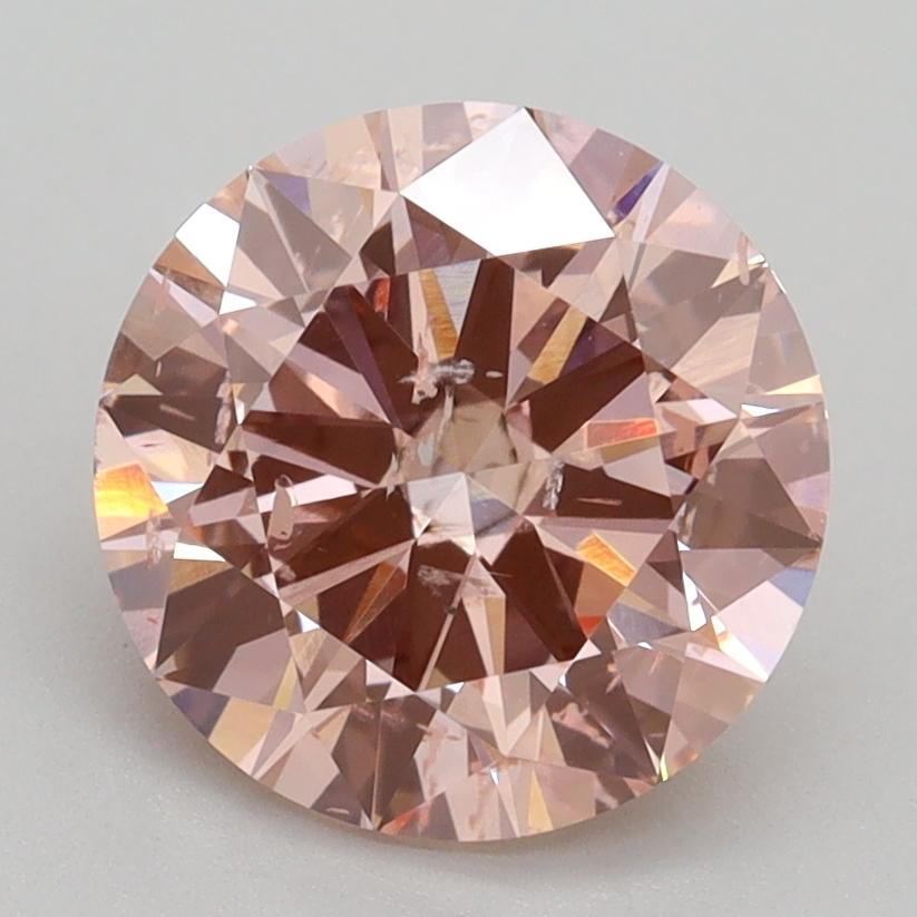 2.51 Ct. Fancy Intense Pink Round Lab Grown Diamond