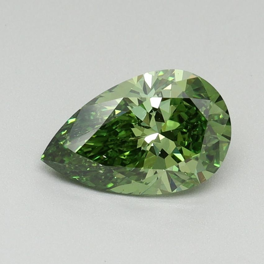 1.01 Ct. Fancy Vivid Pacific Green Pear Lab Grown Diamond