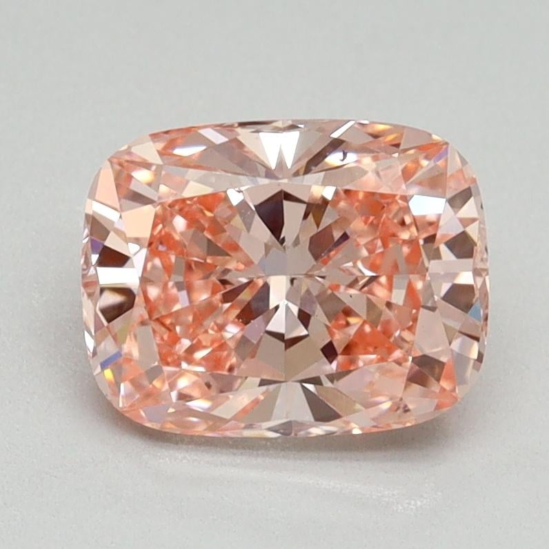 1.52 Ct. Fancy Vivid Pink Cushion Lab Grown Diamond