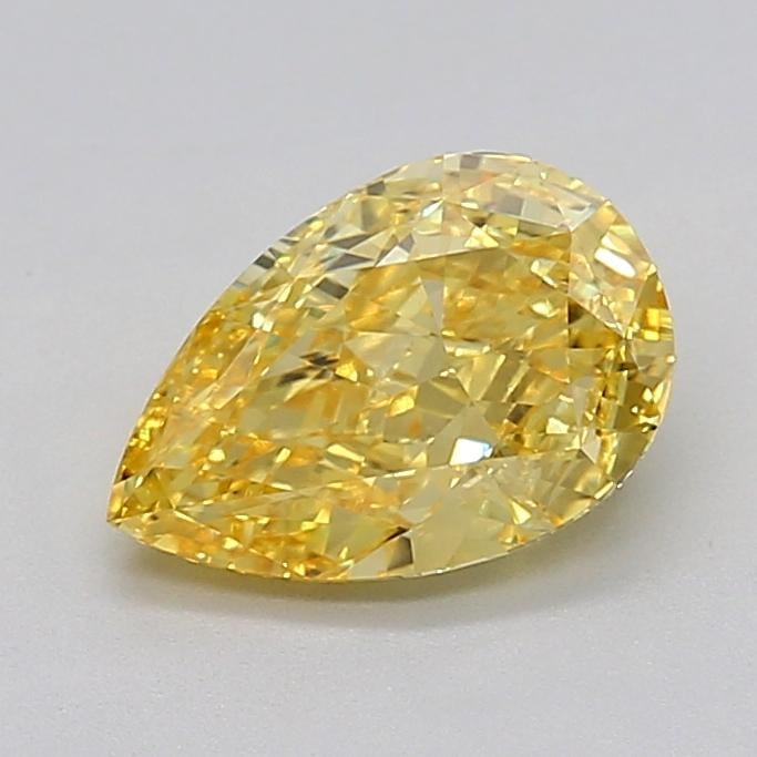 2.09 Ct. Fancy Vivid  Yellow Pear Lab Grown Diamond