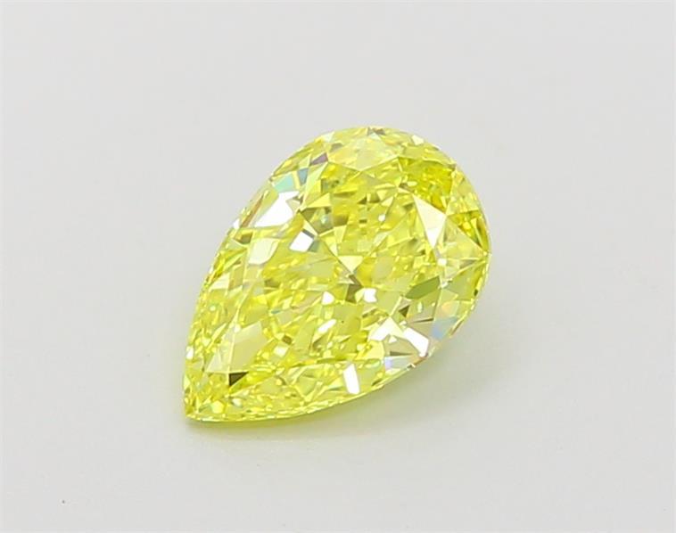 1.01 Ct. Fancy Vivid Yellow Pear Lab Grown Diamond
