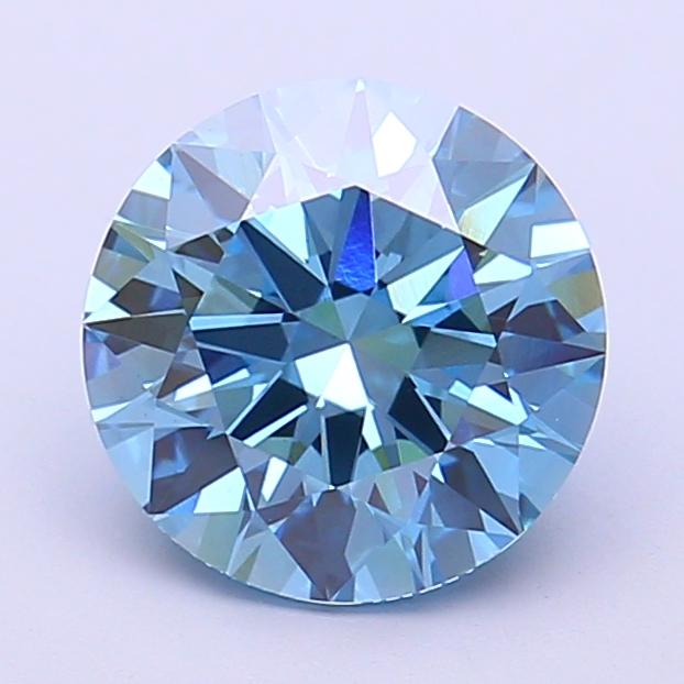 2.09 Ct. Fancy Vivid  Blue Round Lab Grown Diamond