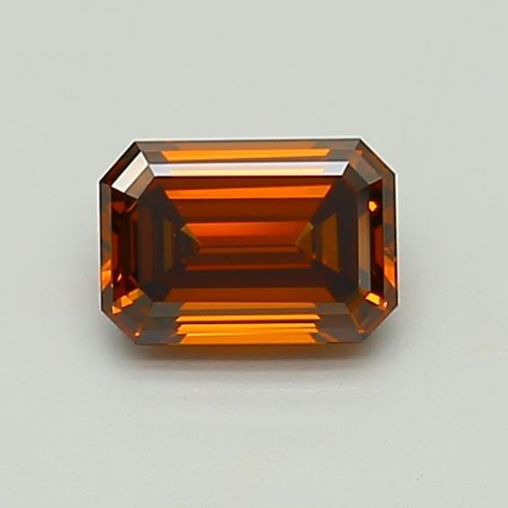 1.00 Ct. Fancy Deep  Orange Emerald Lab Grown Diamond