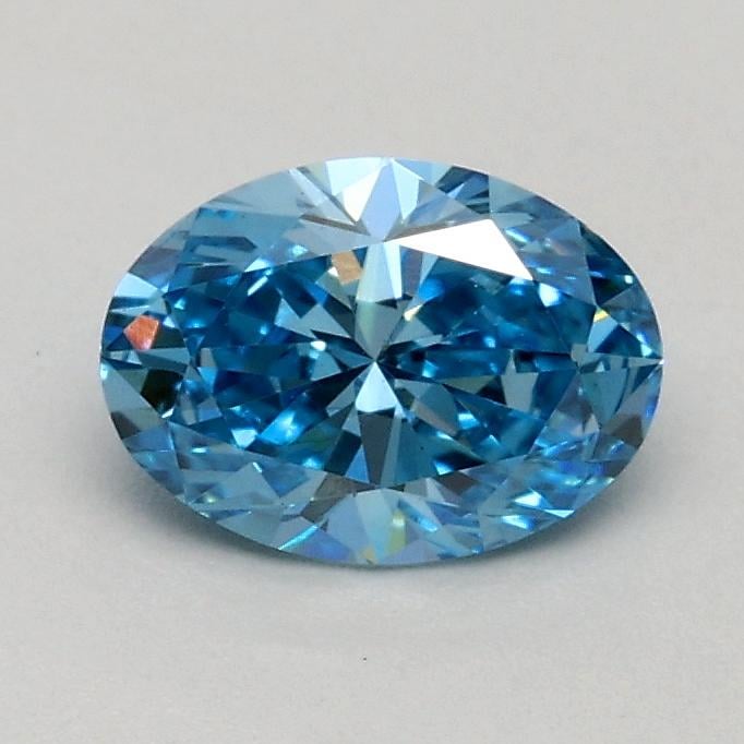 0.50 Ct. Fancy Vivid Blue Oval Lab Grown Diamond