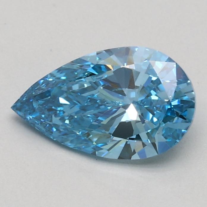 0.60 Ct. Fancy Vivid Blue Pear Lab Grown Diamond
