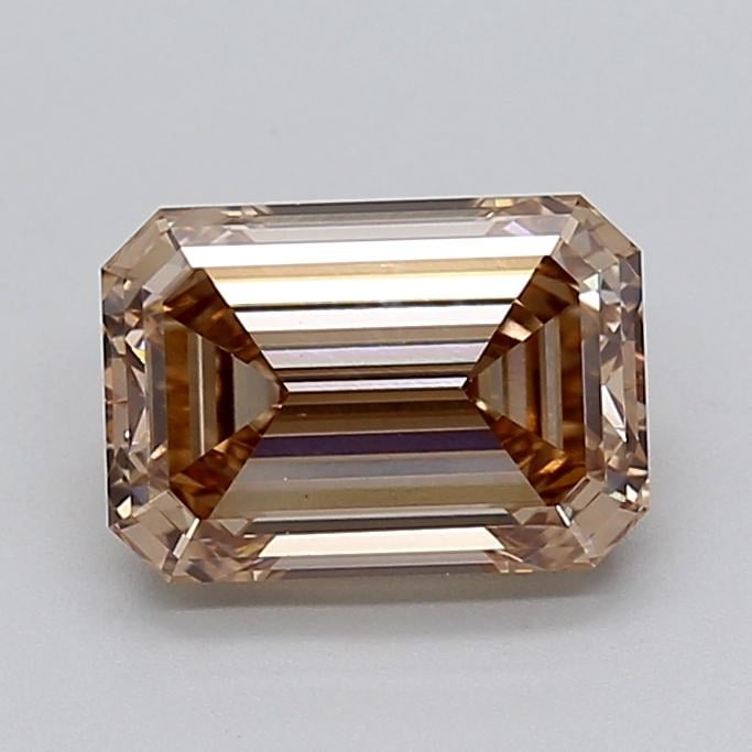 2.59 Ct. Very Light  Brown Emerald Lab Grown Diamond