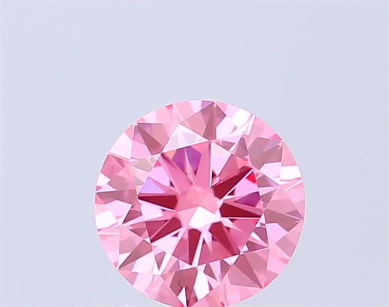 0.75 Ct. Fancy Vivid Pink Round Lab Grown Diamond