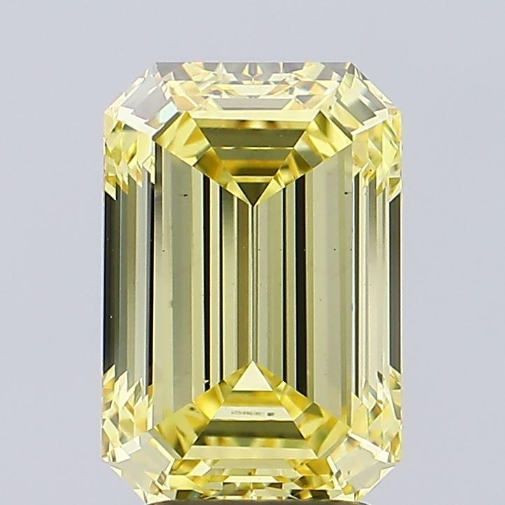3.55 Ct. Fancy Intense Yellow Emerald Lab Grown Diamond