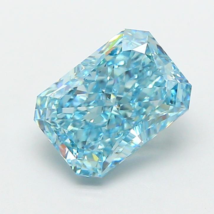 4.57 Ct. Fancy Vivid  Blue Radiant Lab Grown Diamond