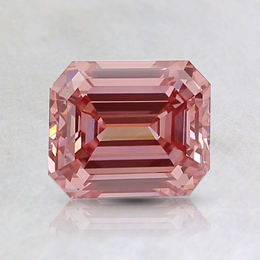 1.26 Ct. Fancy Intense Orangy Pink Emerald Lab Grown Diamond