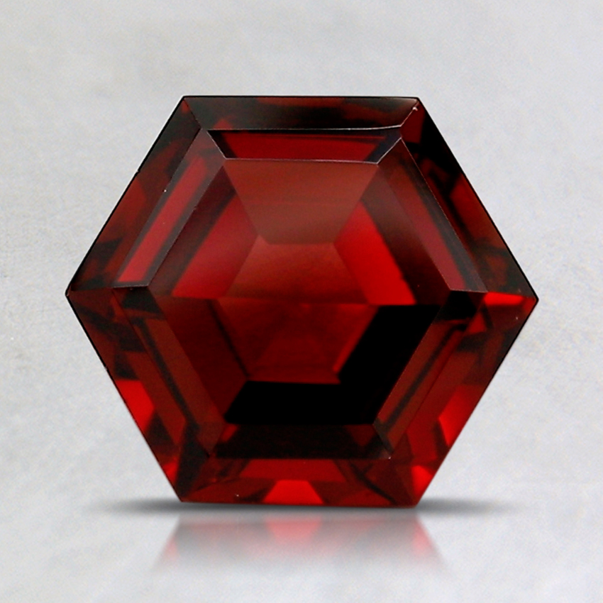 8x7.9mm Unheated Red Hexagon Garnet