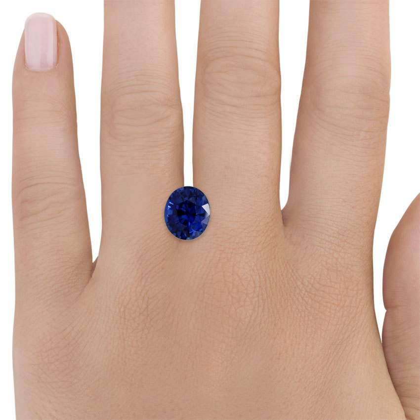 11x9.5mm Super Premium Blue Oval Sapphire, large top view