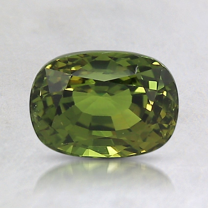 7.3x5.4mm Unheated Green Cushion Sapphire