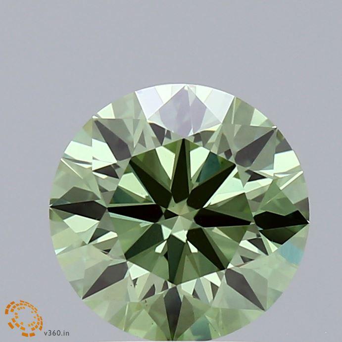 2.01 Ct. Fancy Vivid Green Round Lab Grown Diamond