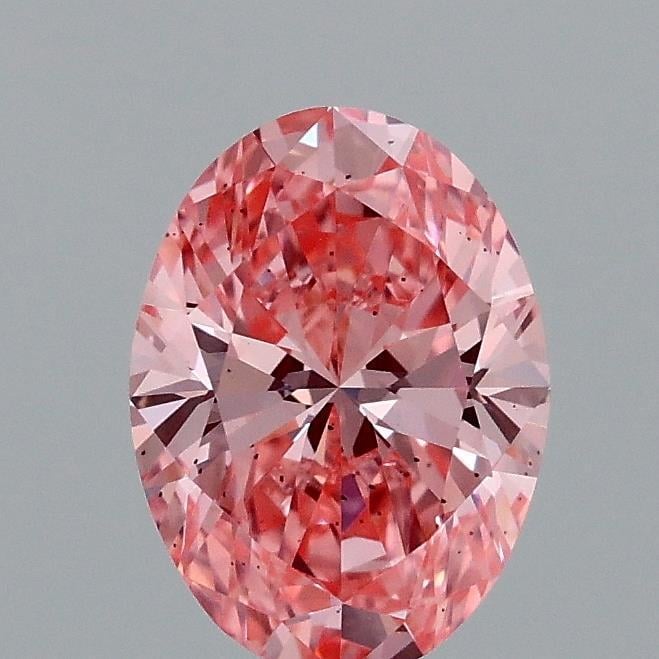 1.01 Ct. Fancy Vivid Pink Oval Lab Grown Diamond