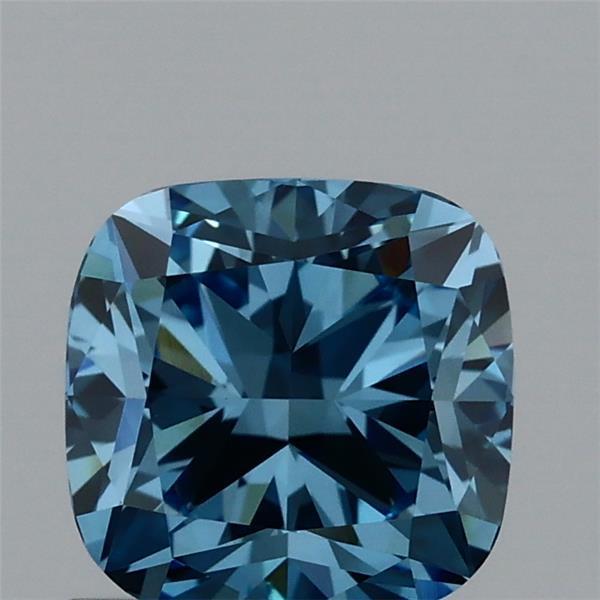1.09 Ct. Fancy Vivid Blue Cushion Lab Grown Diamond