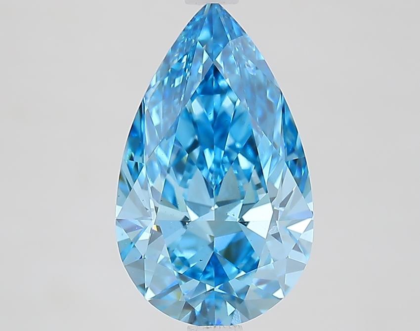 3.01 Ct. Fancy Vivid Blue Pear Lab Grown Diamond