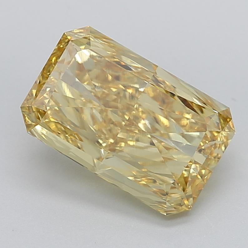 4.54 Ct. Fancy Vivid  Yellow Radiant Lab Grown Diamond
