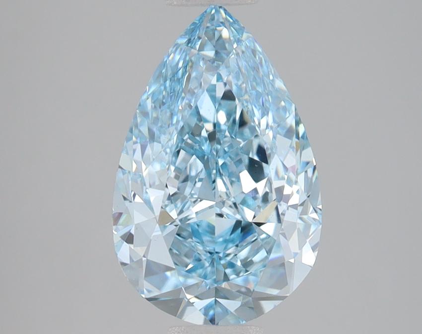 3.09 Ct. Fancy Intense Blue Pear Lab Grown Diamond