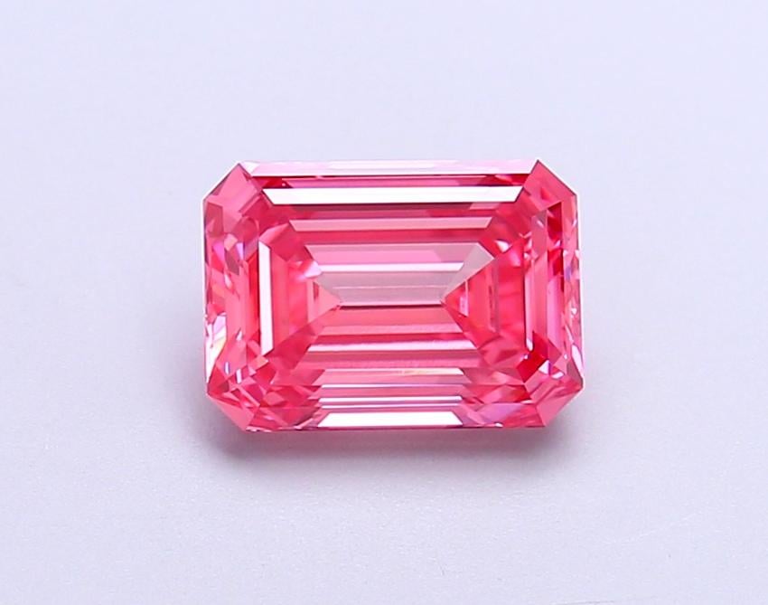 1.54 Ct. Fancy Vivid  Pink Emerald Lab Grown Diamond