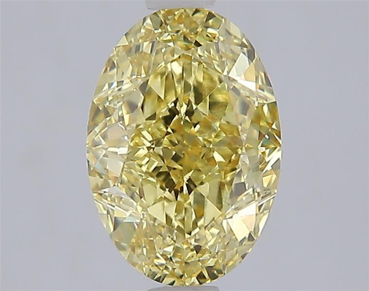 2.10 Ct. Fancy Intense  Yellow Oval Lab Grown Diamond
