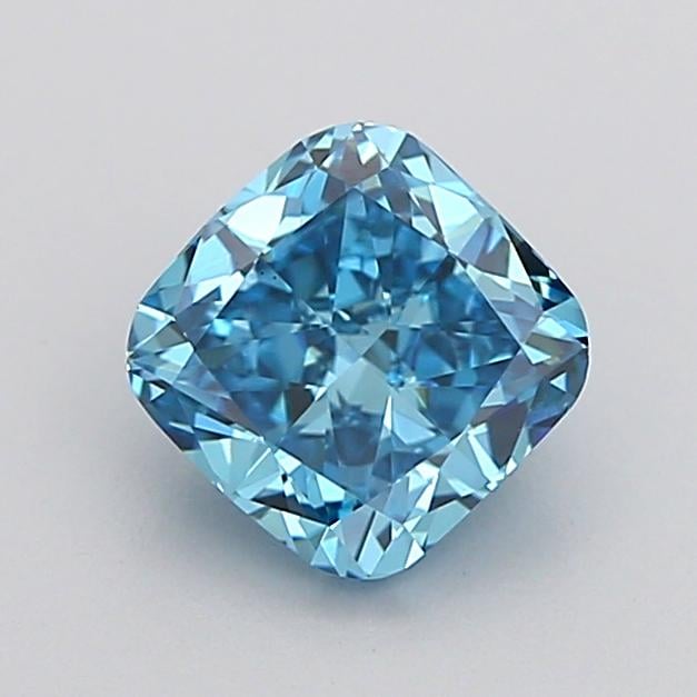 1.00 Ct. Fancy Vivid Blue Cushion Lab Grown Diamond
