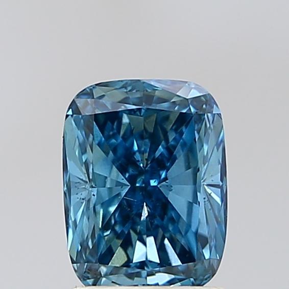 1.50 Ct. Fancy Vivid Blue Cushion Lab Grown Diamond