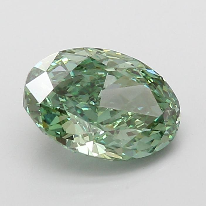 2.08 Ct. Fancy Vivid Green Oval Lab Grown Diamond