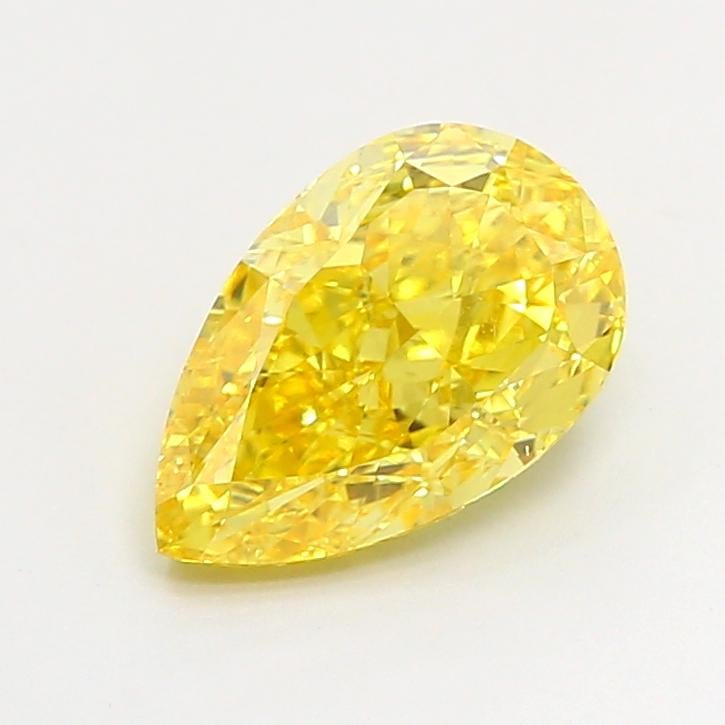 2.04 Ct. Fancy Vivid  Yellow Pear Lab Grown Diamond