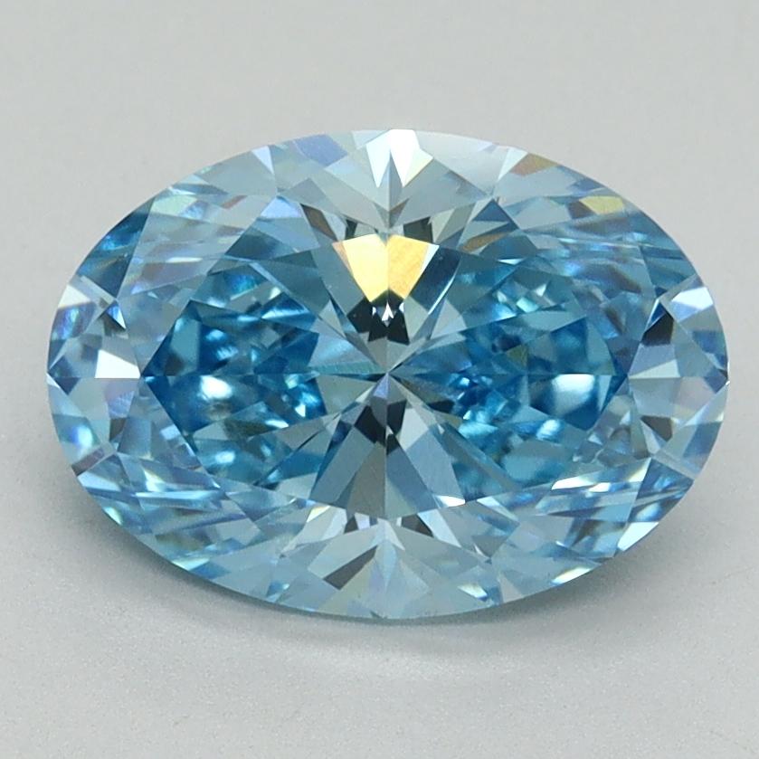 2.25 Ct. Fancy Vivid Blue Oval Lab Grown Diamond
