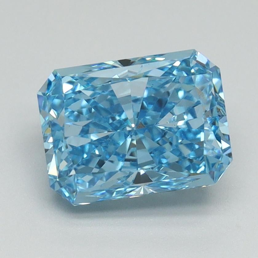 2.07 Ct. Fancy Vivid Blue Radiant Lab Grown Diamond