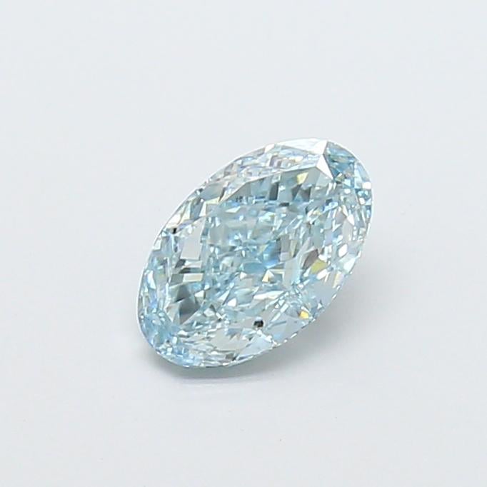 1.14 Ct. Fancy Vivid Green Blue Oval Lab Grown Diamond