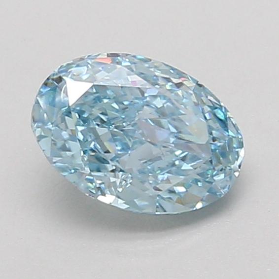 1.08 Ct. Fancy Vivid Blue Oval Lab Grown Diamond