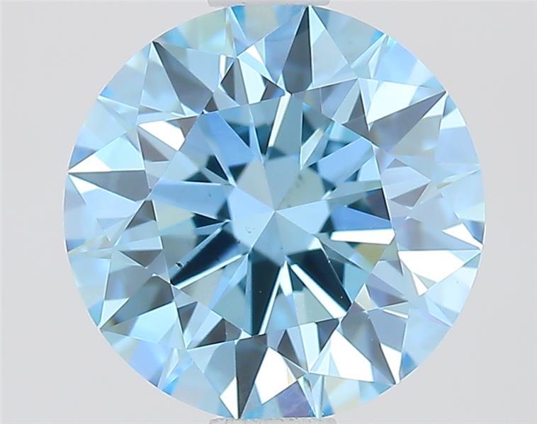 1.35 Ct. Fancy Vivid  Blue Round Lab Grown Diamond
